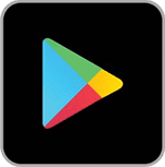 A black background with a google play logo.
