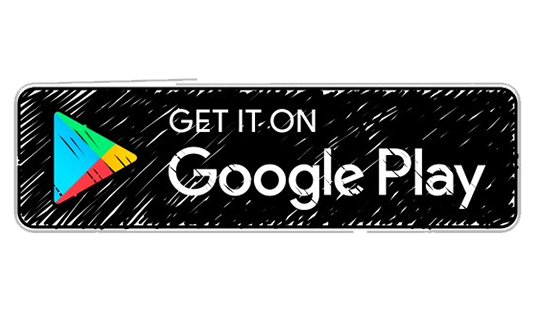 A black and white picture of the google play store logo.